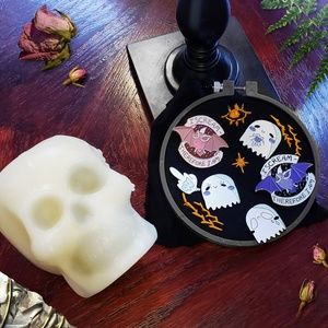 F. BOO - 1.25" Soft Enamel Pin With Collar Chain